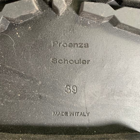 PROENZA SCHOULER Size 9 Cream Black Leather Calf Buckle Boots - Picture 7 of 10